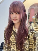 ポイントファイブバイソレイユ 藤沢店(.5 by SOLEIL)&nbsp;ロングフェイスレイヤーブリーチ透明感ピンク