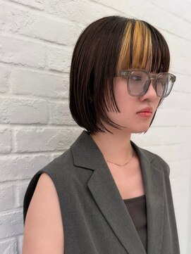 カット ドット 吉祥寺(cut.) 視線を奪う主役級バング◎コントラストボブ
