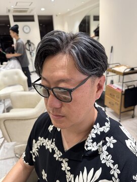 バース 梅田中崎町店(BIRTH) 50代40代白髪ぼかしシルバーメッシュバレイヤージュ