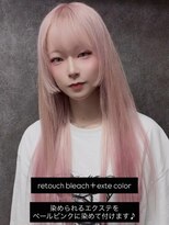 ルフレ 新宿歌舞伎町店(Reflet)&nbsp;ダブルカラー/プルエクステダイヤモンド100本/ペールピンク