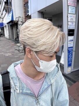 アヴァンス 神戸元町店(AVANCE.) センターパート×ブロンドベージュ【神戸元町】