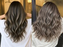 ハイライトカラーも白髪がある方でも美しい仕上がりにします