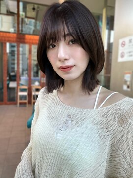 バイオレットジェム(Violet`jem) レイヤーボブ顔まわりカットチョコレートブラウンKA-123