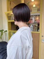 ヒントステーション(HINTSTATION)&nbsp;〈浅草 半個室〉大人ピンク×前上がりミニボブ
