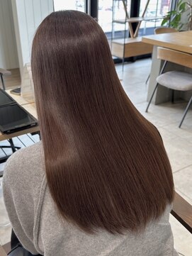 エクファ ヘアエステアンドスパ(ex-fa hair esthe&spa) ワンホンレイヤー/ミルクティーブロンド/ダークブルー/草津/栗東