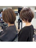 40代50代60代絶壁補正ショート白髪ぼかし銀座大人な丸みくびれ井