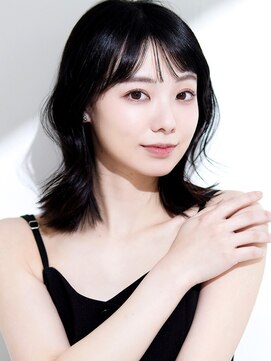 ラフィス ヘアー バンビ 近鉄奈良店(La fith hair bambi) 【La fith】暗髪カラー×くびれボブ×シースルーバング