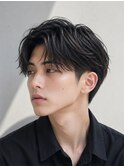 ナチュラルセンターパートショート