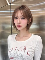シー バイ ロンド 新宿(Sea by Lond)&nbsp;ワンホンレイヤ ー×ダークブルー[デジタルパーマ/ボブ/韓国]