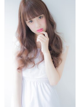 アンジュ ヘアー(Ange hair) アンジュヘアー　シースルーバングの無造作ウェーブ