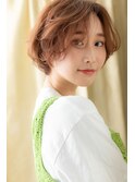 透け感ハイトーンカラー束感ショートボブY川口10代20代30代