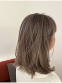 大人まろやか白髪ぼかしハイライトカラー/福岡脱白髪染め