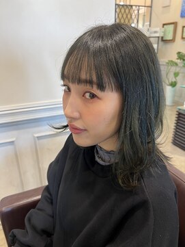 シャンプーボーイ セントラル 博多(SHAMPOO BOY central) レイヤー＋オリーブカラー