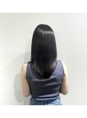 セミロング小顔レイヤーアッシュブラウン「taku」