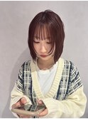 ボブ/ボブレイヤー/顔周りレイヤー/ピンクカラー