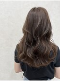 ブリーチなし　オリーブブラウン