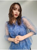 セミロング＊ブリーチなしカラー