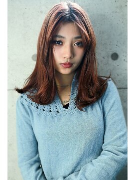 オーバーヘアー 大久保店(over hair) 【over hair】 チェリーレッドミディアムスタイル