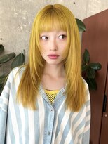 ノード(NODE)&nbsp;栄垢抜けレイヤーロングスタイル　ブリーチ　イエロー