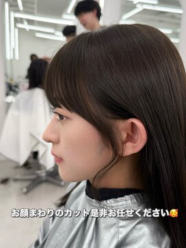 アマトウキョウ アユンチェ(AMA TOKYO×AYUNCHE) 韓国ヘア 透明感カラー 2wayバング レイヤーカット 顔周り