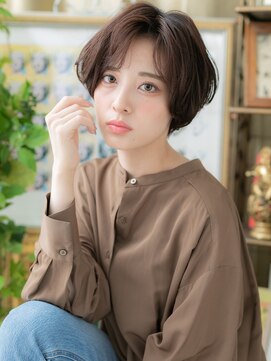 カバーヘア ブリス 川口(COVER HAIR bliss) ココアブラウン抜け感レイヤーショートパーマh4川口20代30代40代