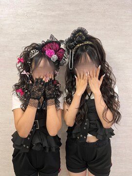 高校生　盛り髪