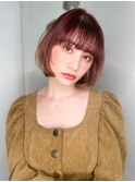 ダブルカラー韓国風透明感切りっぱなしボブp1北浦和10代20代30代