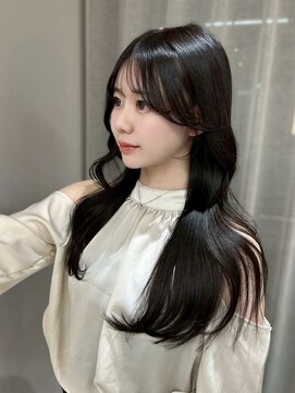 ボタン コロン 表参道 原宿(VOTAN COLON) ハッシュカット/韓国レイヤー/顔まわり/ブラウン/ベージュ/前髪