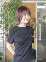 サロン シー(salon sea)&nbsp;salon seaとわ　オレンジブラウンカラー×マッシュウルフ
