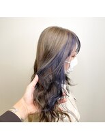 アッシュ 二子玉川店(Ash)&nbsp;ブリーチ２回~　プラムパープル　インナーカラー