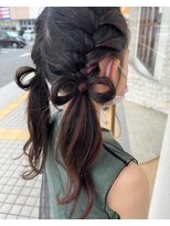 クララ バイ マニスオブヘアー(CLALA by Manis of hair)&nbsp;ピンクのイヤリングカラーが最高に似合ってた♪