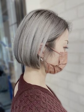 エニィ 池袋西口(Any) 黒髪/グレーベージュ/レイヤーロング/前髪パーマ/池袋 8w