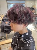 メンズパーマ/ツイストスパイラルパーマ/メンズハイライト
