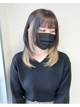 パープル(purple) ブロンドインナーカラー