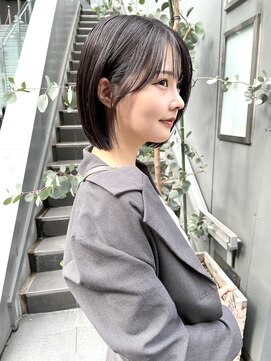 ヌード(NUDE) NUDE20代30代 顔周りレイヤーロブ レイヤーボブ切りっぱなしボブ