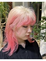 ヲタク(wotaku.)&nbsp;デザインカラーブロンドカラールーツカラーピンクカラーブリーチ