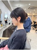 ショートヘア/ボブ/可愛い丸み/簡単スタイリング/20代30代