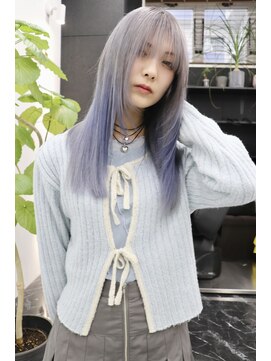 チュダック(ChuDuck) 韓国風《ブルーシルバー》ハイトーン/ケアブリーチ/ダブルカラー