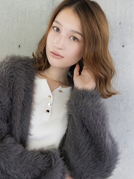 メロン 恵比寿(MERON) 【奥村】大人ボブ×外ハネウェーブ×アッシュベージュ2［ボブ］