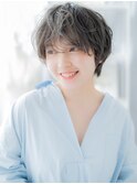 オリーブアッシュくせ毛風フェザーショートa上尾20代30代40代