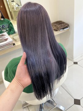 ヴィーヴォ 深江橋店(VIVO) 【 VIVO】ラベンダーグレージュ パープル系 艶髪 ケアブリーチ