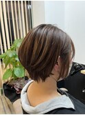 耳掛けショートボブ