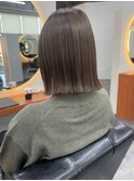 黒髪ボブルフネビージュ小顔ワンレン