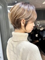 ウェーブミディアム似合わせカットメルティカラーショート/池袋