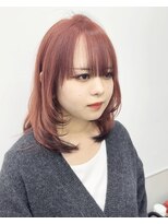 ゴウトゥデイシェアサロン 町田店(GO TODAY SHAiRE SALON)&nbsp;コーラルピンク×裾ブラック