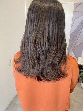 ロッカヘアエジェ(ROCCA hair eje.) アプリコットオレンジ柔らか揺れ感ミディアム