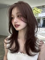 ノイズ キョウト(NOISM Kyoto) デザインカラー/レイヤーカット/ウェットヘア/オリーブベージュ