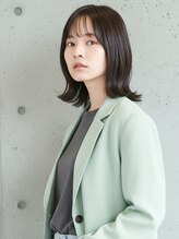 ヘアーアンドメイク ニューヨークニューヨーク 姫路店(Hair&Make NYNY)&nbsp;ミディアム×外ハネ×透明感カラー