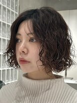 テクネ 天神大名(techne) 天神大名今泉ボブミディアムパーマ小顔レイヤー顔まわりカット