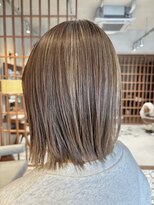 オーガニックトリコ 所沢(organic+tricot)&nbsp;30代40代◎夏カラー◎べージュハイライト×外ハネボブ